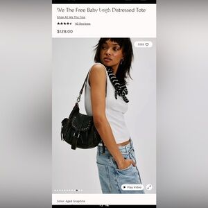 We The Free Baby Leigh Distressed Tote Bag, Free People